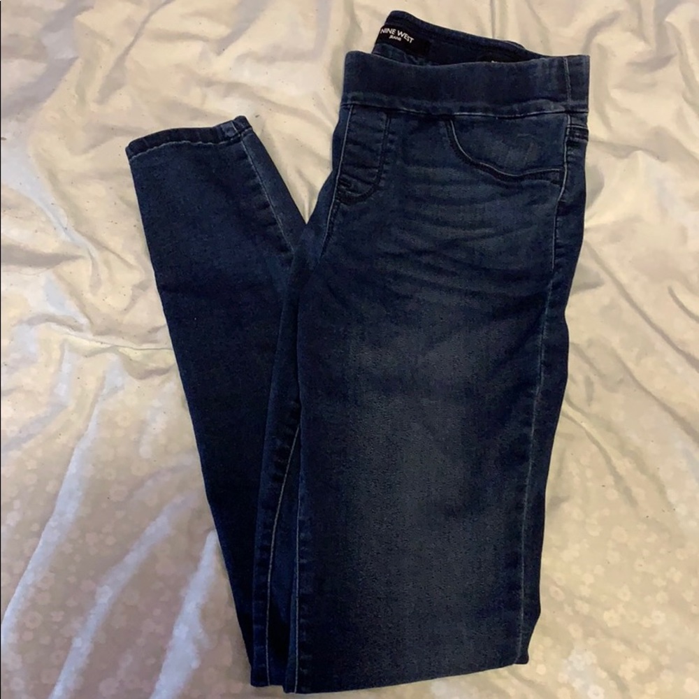 Nine west jeans pull on skinny size 4